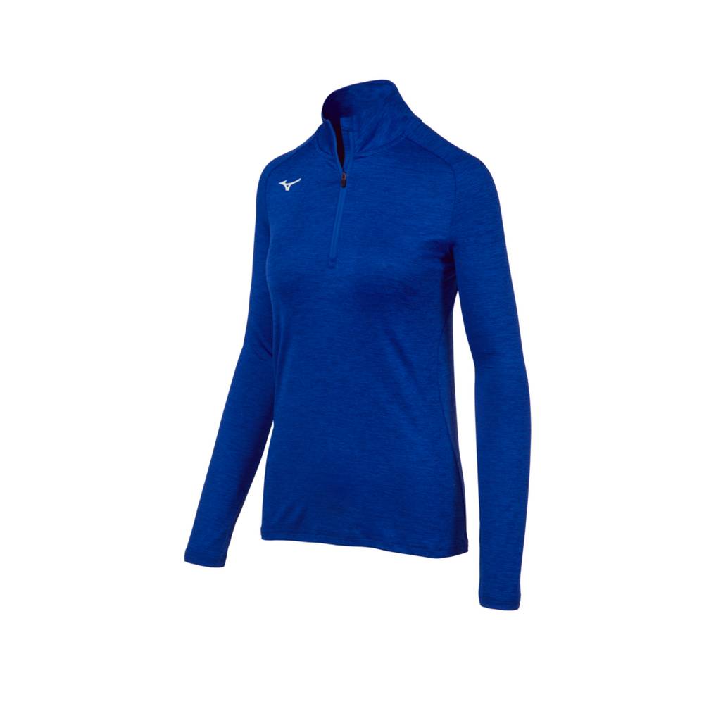 Mizuno Alpha ½ Zip - Bayan Pullover - Kraliyet Mavisi Türkiye (GQFNJV-654)